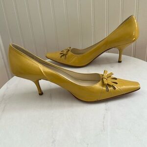 Miu Miu Patent Leather Heels Yellow